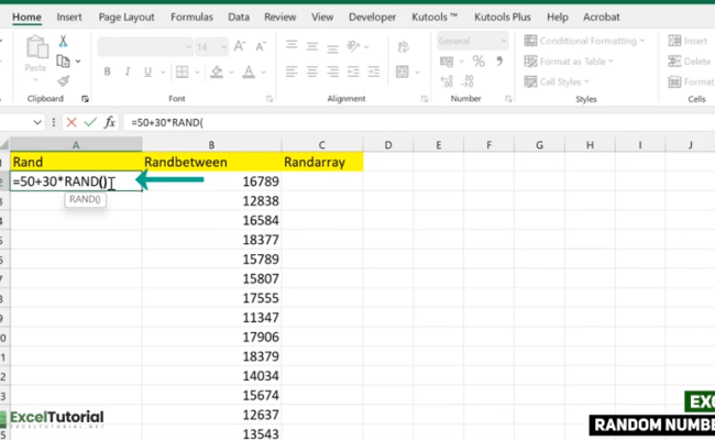 3 Easy Ways To Generate Random Numbers In Excel - ExcelTutorial