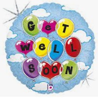 Get Well Floating Balloons Holographic