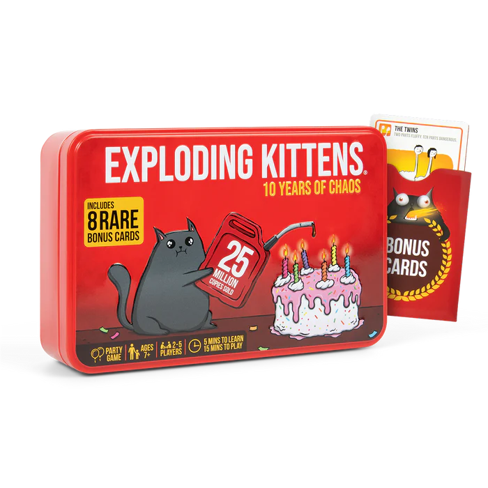 Exploding Kittens Original Edition 10th Anniversary Tin Edition