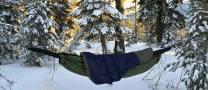 Hammock with underquilt and topquilt.