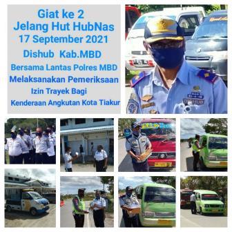 Periksa Izin Trayek, Giat Ke-2 Dishub MBD Jelang Harhubnas
