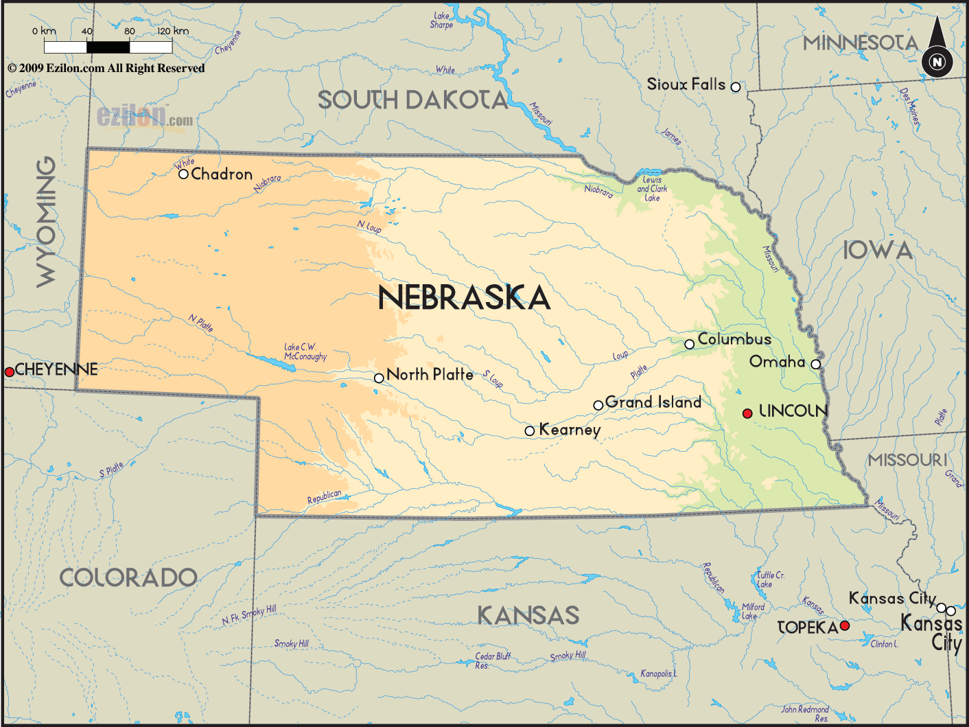 Map Of Nebraska And Nebraska Maps Nebraska Simple 