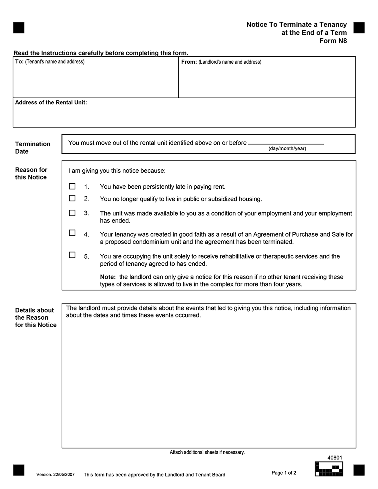 Ontario Agreement To Terminate Tenancy Form N11 Ezlandlordforms