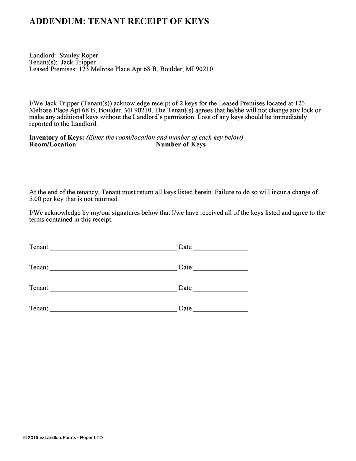 receipt of keys form tutoreorg master of documents