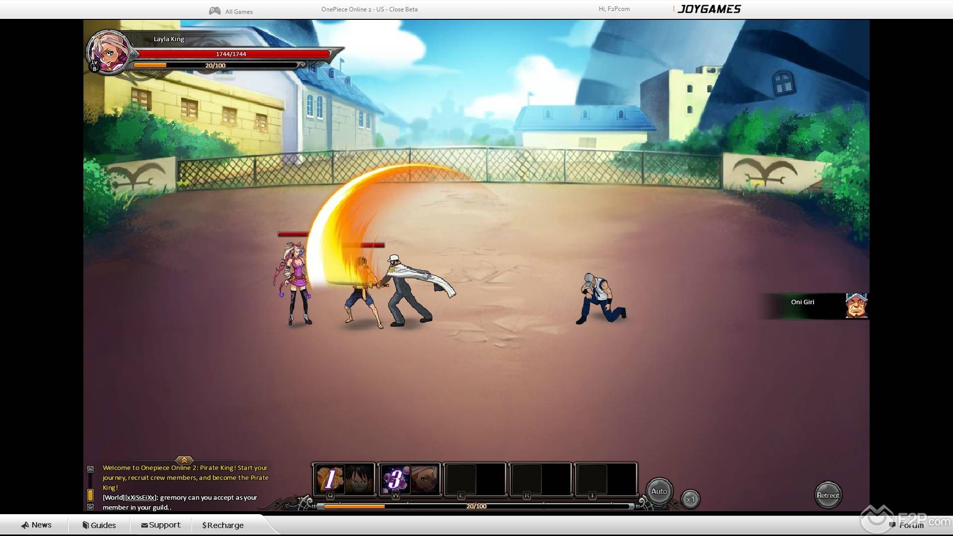 One piece online 2: pirate king review, free-to-play anime mmo game