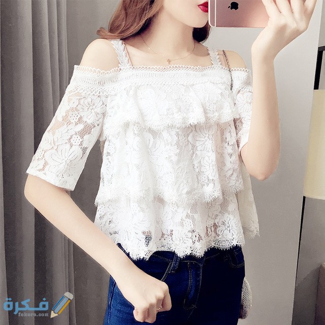 صور بلوزات دانتيل