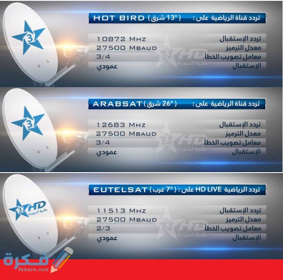 تردد القناة الرياضية المغربية