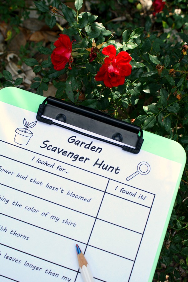 garden scavenger hunt free printable fantastic fun