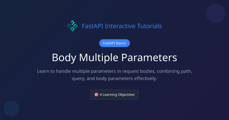 Body Multiple Parameters Fastapi Basics Fastapi Tutorial - Download Incredible Abstract Design | HD