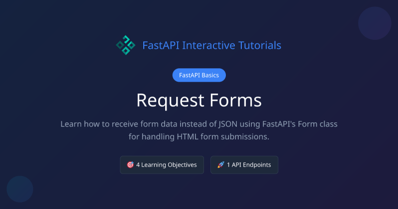Request Forms Fastapi Basics Fastapi Tutorial - Elegant Geometric Picture - Mobile