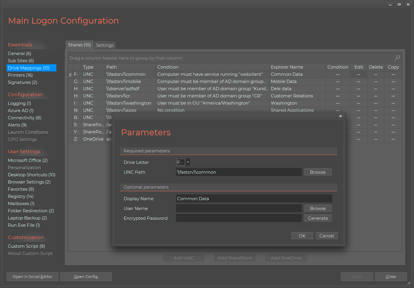 Location Based Logon Scripts Connecting Shares And Printers PageShares 