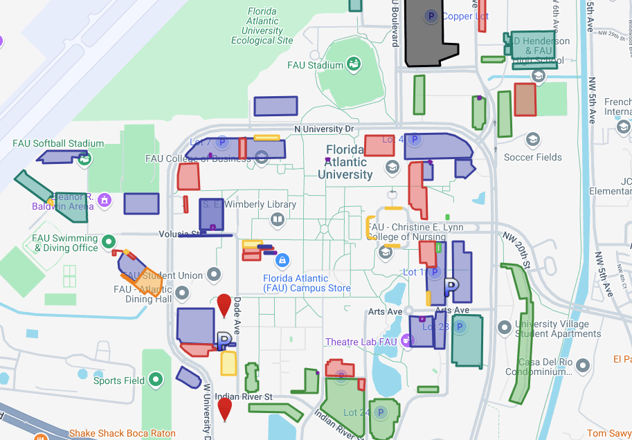 Florida State Parking Map Printable Map 