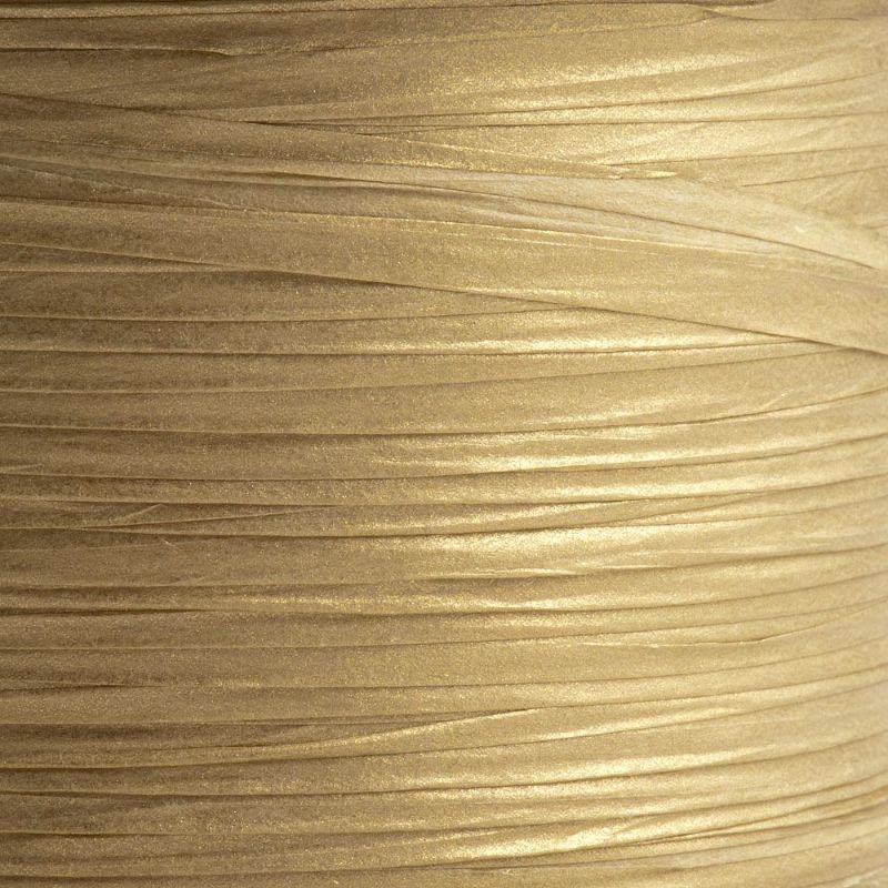 Gold Paper Raffia Ribbon 100m Roll