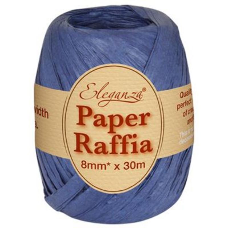 Navy Blue Paper Raffia Ribbon 30m Roll