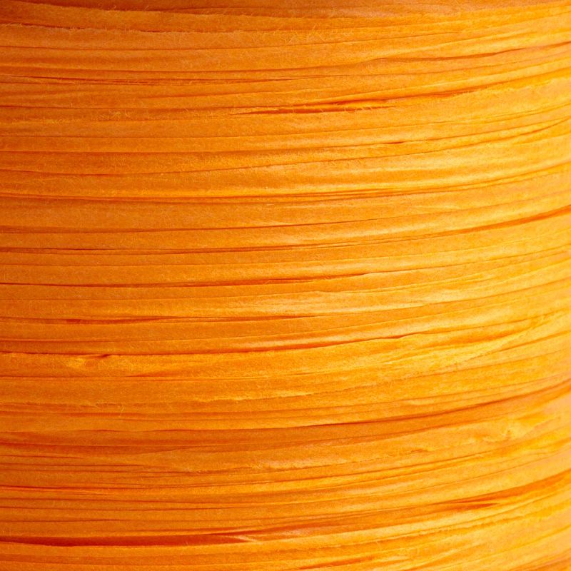 Orange Paper Raffia Ribbon 100m Roll
