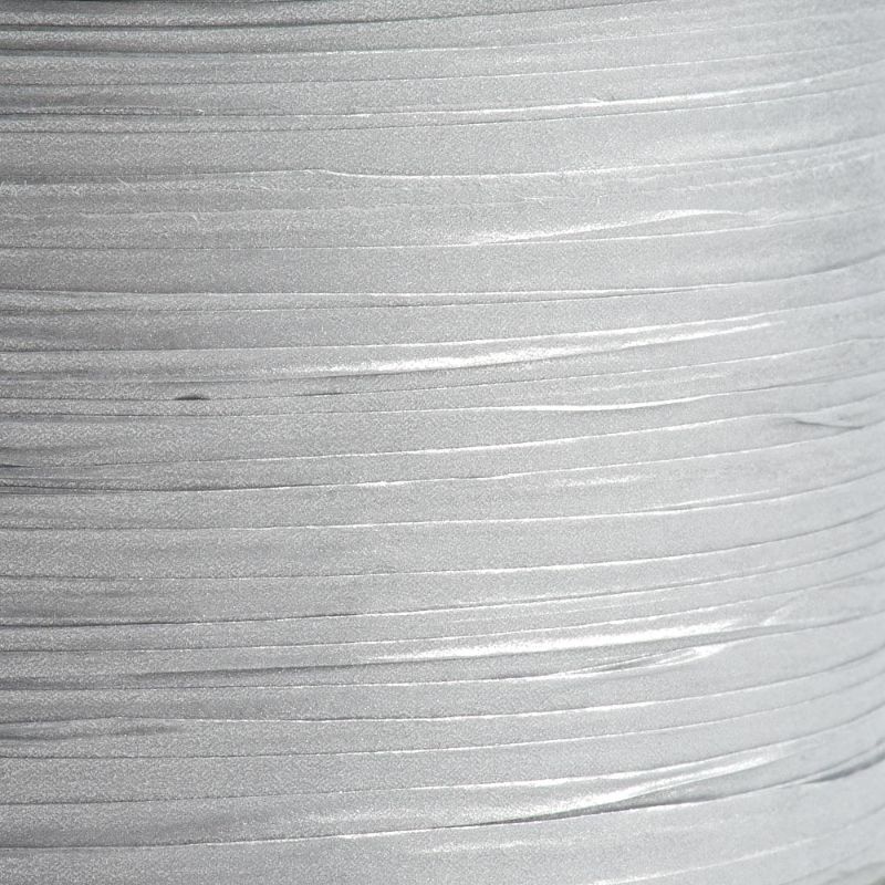 Silver Paper Raffia Ribbon 100m Roll