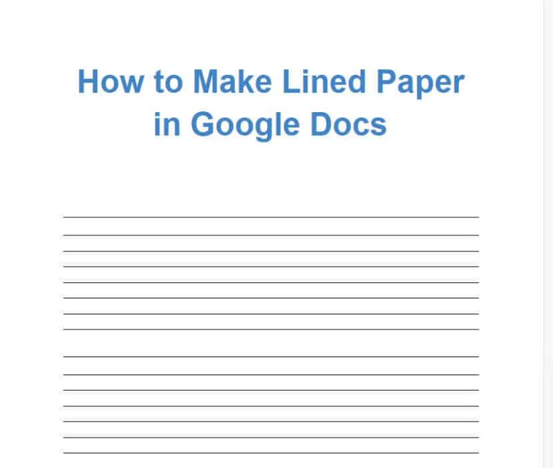 How To Make Lined Paper In Google Docs Free Template Included - Premium Minimal Photo Gallery - High Resolution