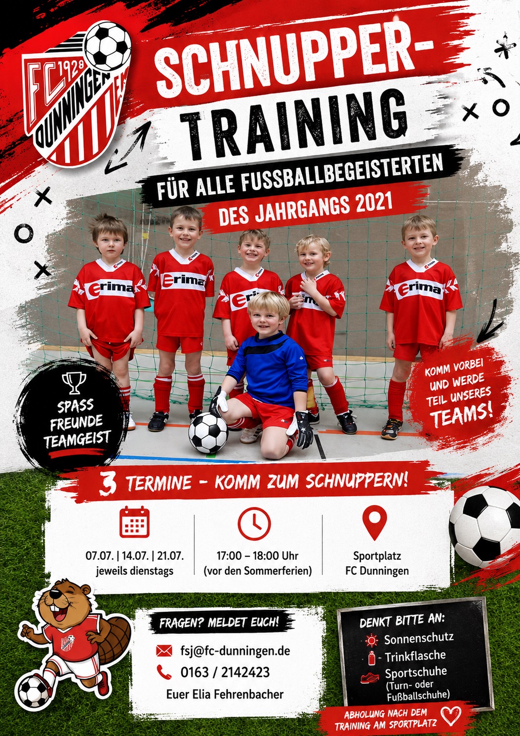Schnuppertraining für den Jahrgang 2021