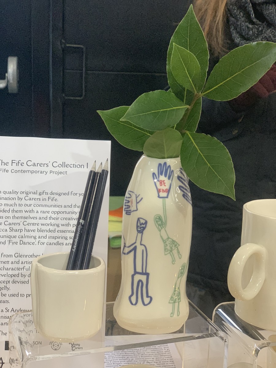 Ceramics on table at Bowhouse