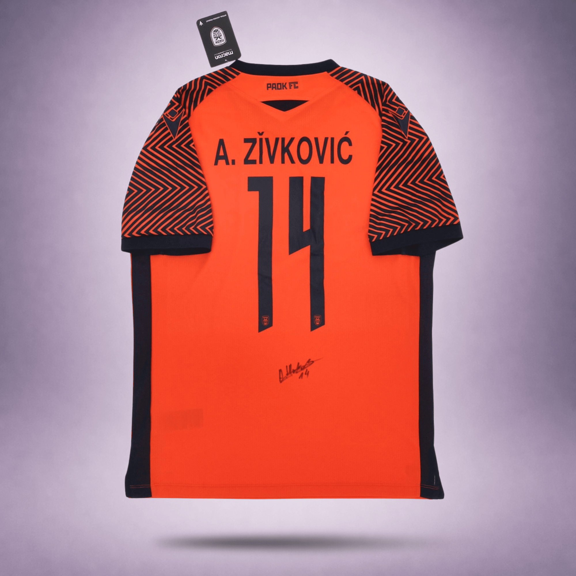 Gesigneerd PAOK Saloniki Alternatief Shirt 2021/2022 Andrija Živković