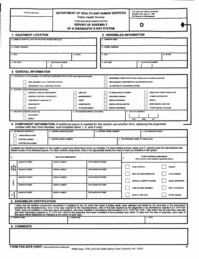 Compliance Program Guidance Manual Cp 7386 003 Field Compliance Testing Of Diagnostic Medical X Ray Equipment Attachments A Through S Fda