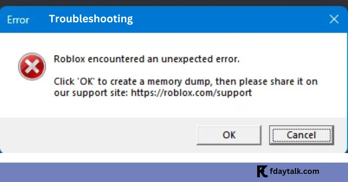 Solved Roblox Encountered An Unexpected Error Memory Dump Err14.webp