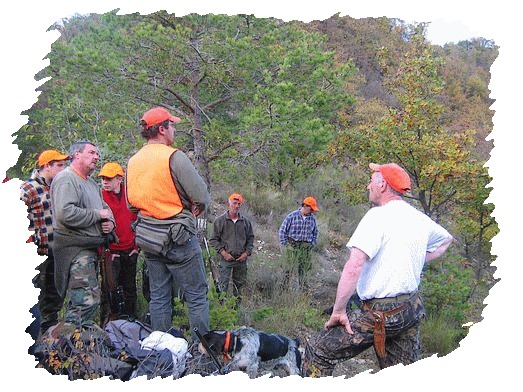 Réunion conviviale de chasseurs