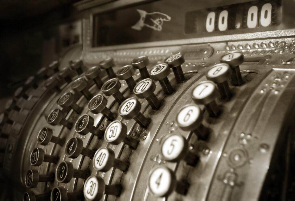 Image d'une caisse enregistreuse vintage