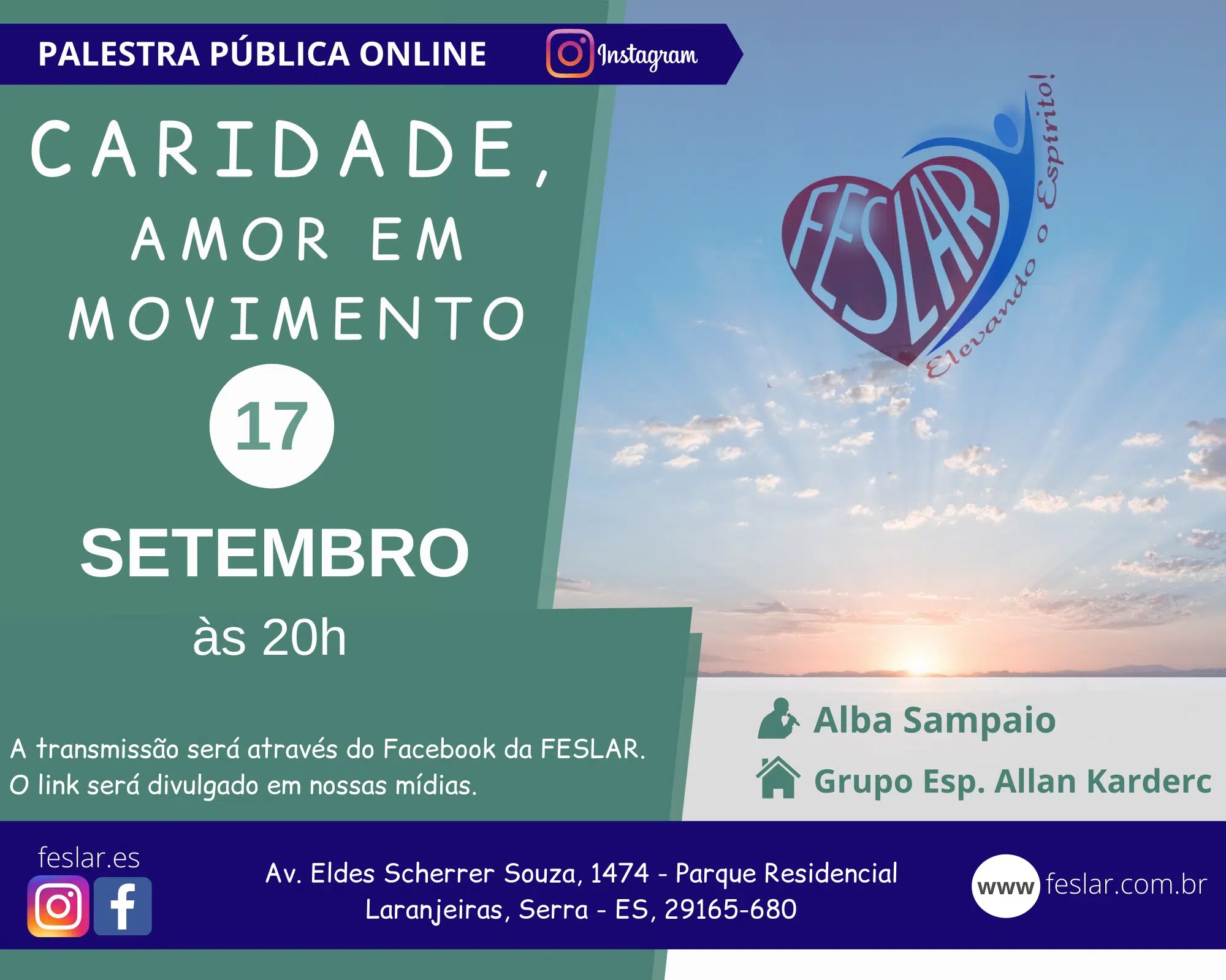 Cartaz: Caridade, amor em movimento