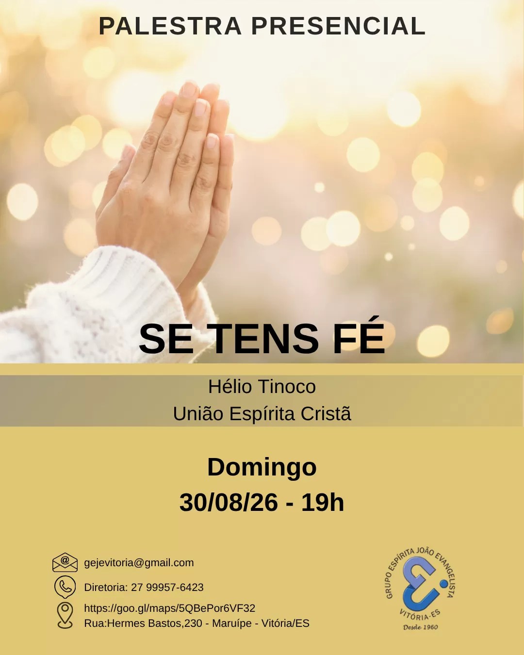Cartaz: Se tens fé