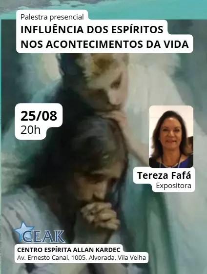 Cartaz: Influência dos espíritos nos acontecimentos da vida