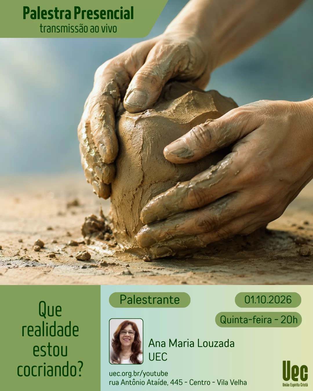 Cartaz: Que realidade estou cocriando?