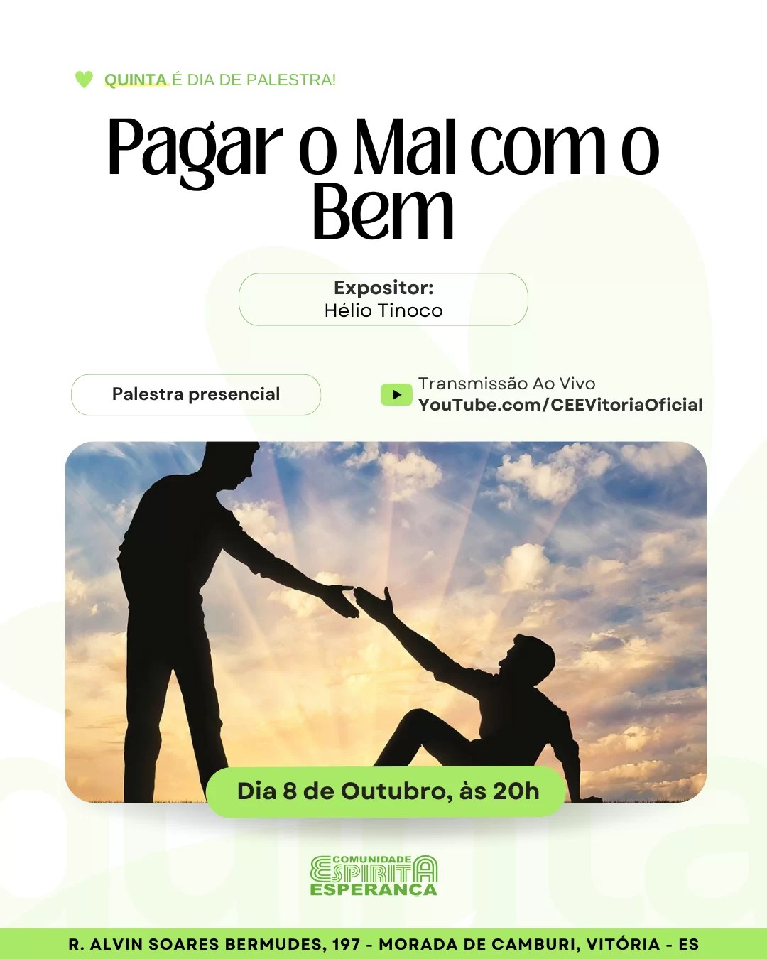 Cartaz: Pagar o mal com o bem
