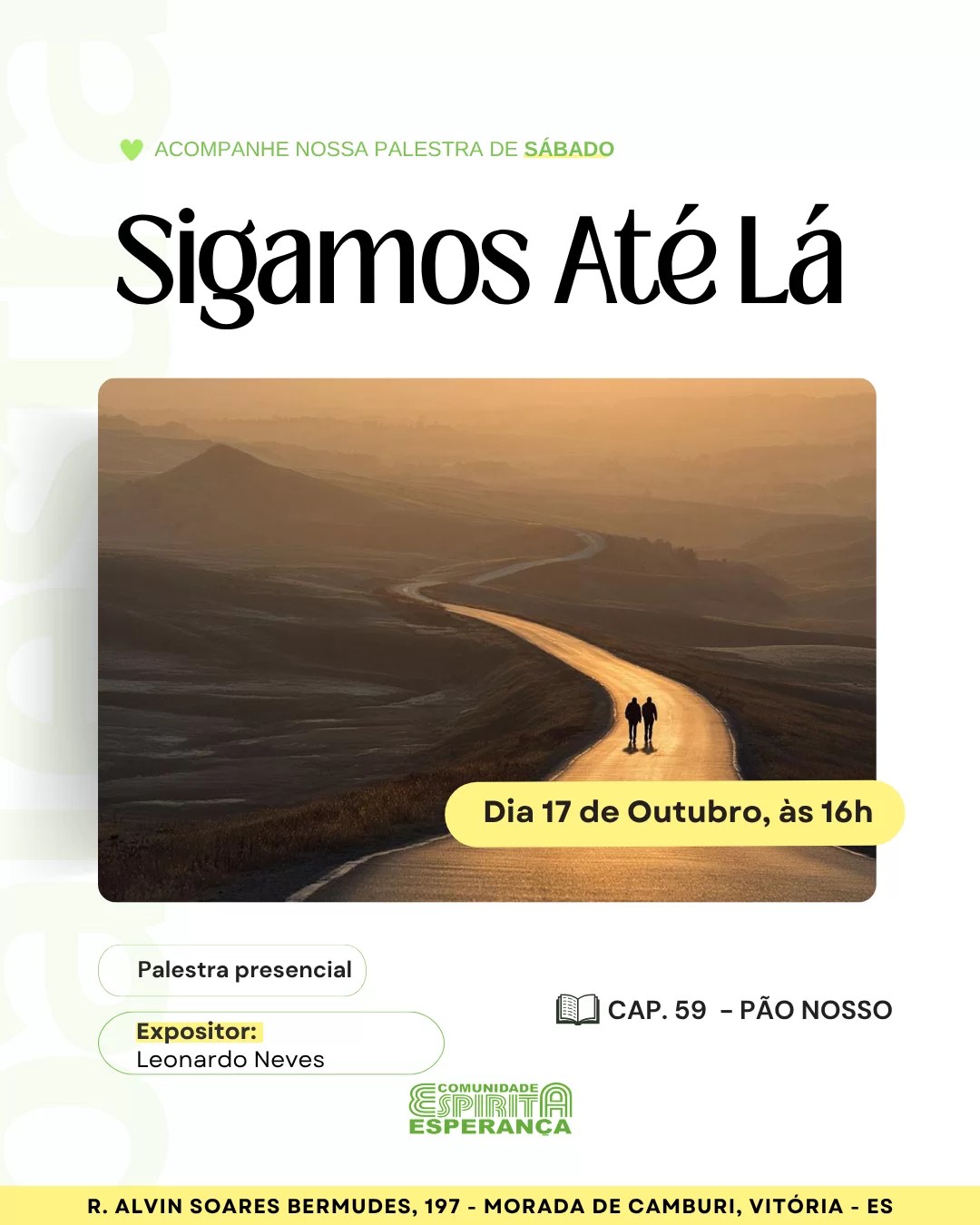 Cartaz: Sigamos até lá
