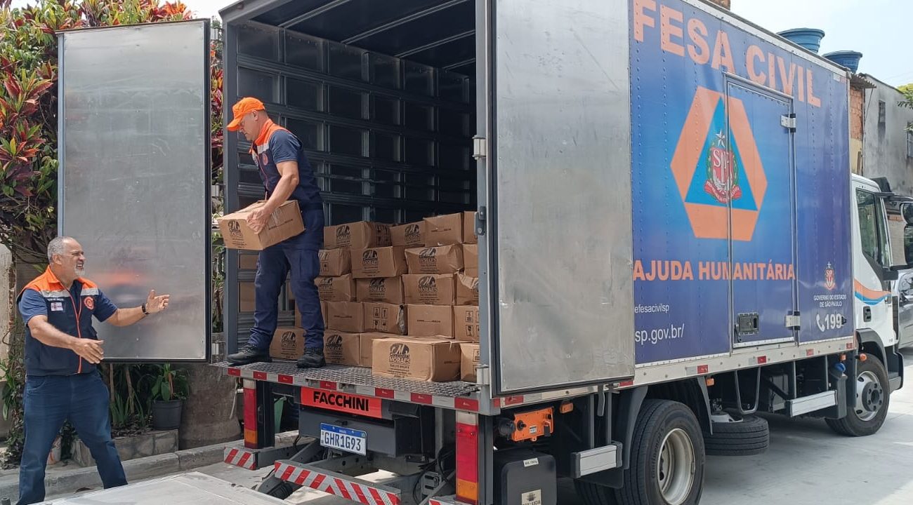 SP envia mais de 1500 itens de ajuda humanitária a cidades atingidas pelas chuvas neste fim de semana