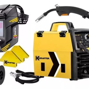 Soldadora Krafter Megatec 120 + Mascara de Seguridad + alambre + set de escuadras