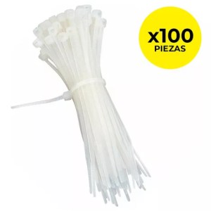 Precinto Plastico Prensacables 250 Mm X 4.8 Mm Bolsa X 100