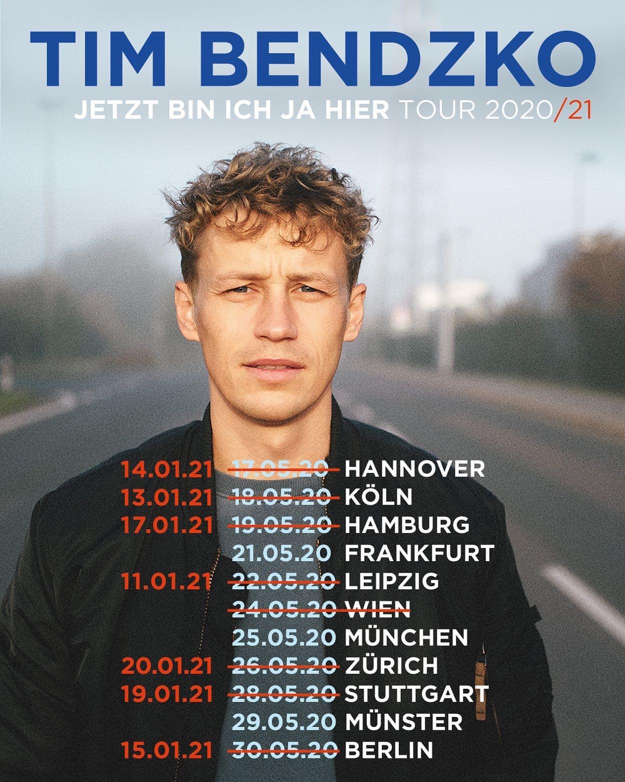 Hier wird marathon gefeiert auf 42195 . Tim Bendzko - Jetzt bin ich ja hier Tour 2020/21