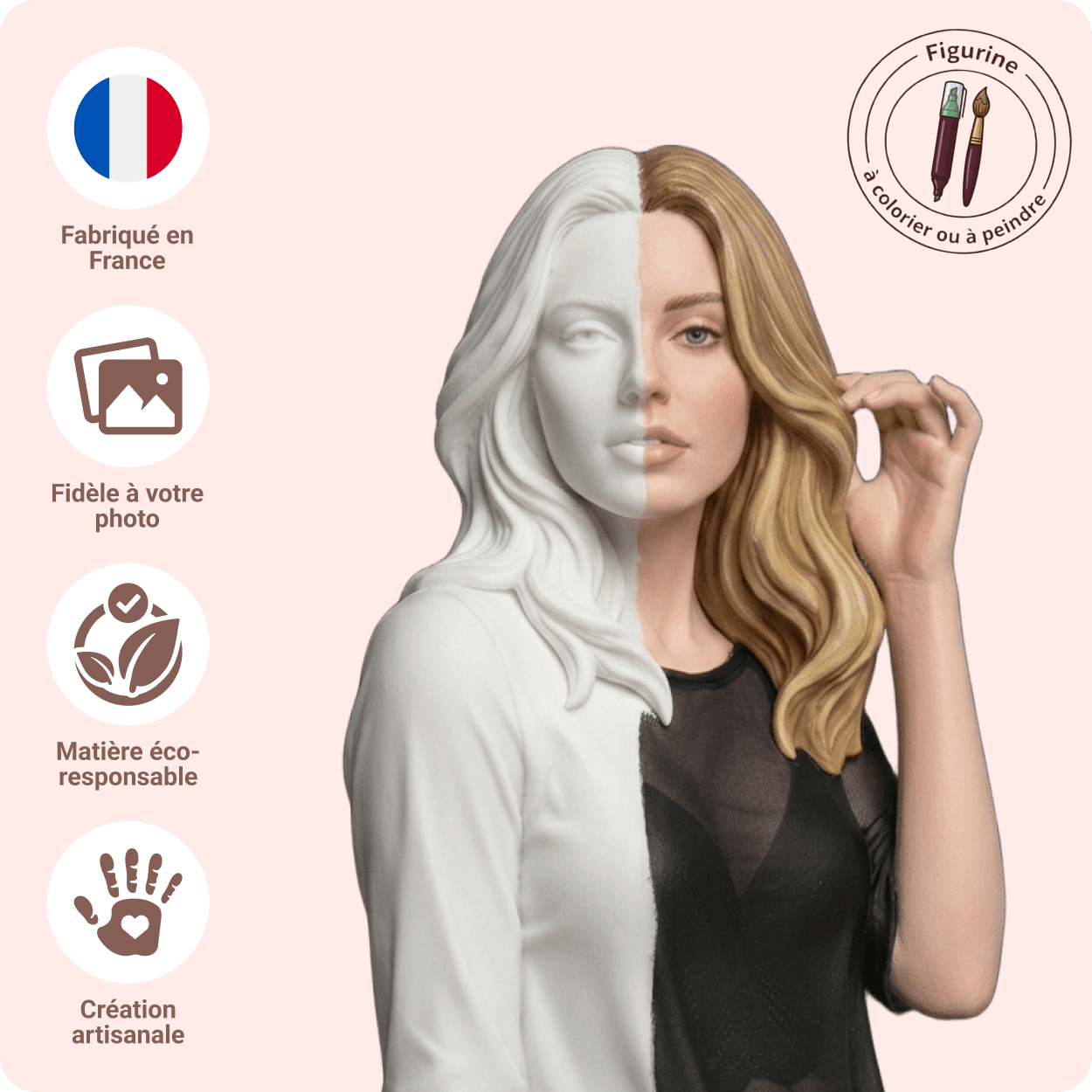Figurine à peindre personnalisée en 3D