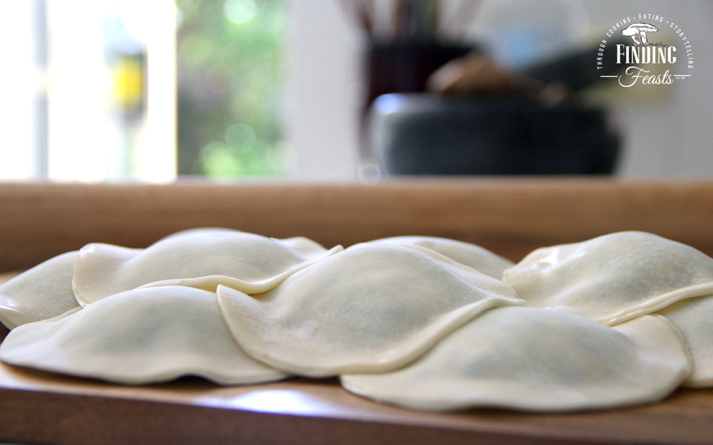 Place the ingredients in a bowl, mix until fully combined and store in the fridge until ready to assemble 2 to make the gyoza wrappers, mix together the. Gow Gee Silverbeet Ricotta Ravioli Finding Feasts