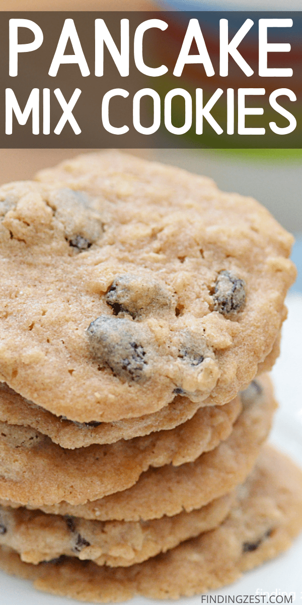 You'll fold in 2 1/4 cups bisquick just until it's incorporated, followed by 1 1/2 cups of chocolate chips. Pancake Mix Cookies With Oatmeal Finding Zest
