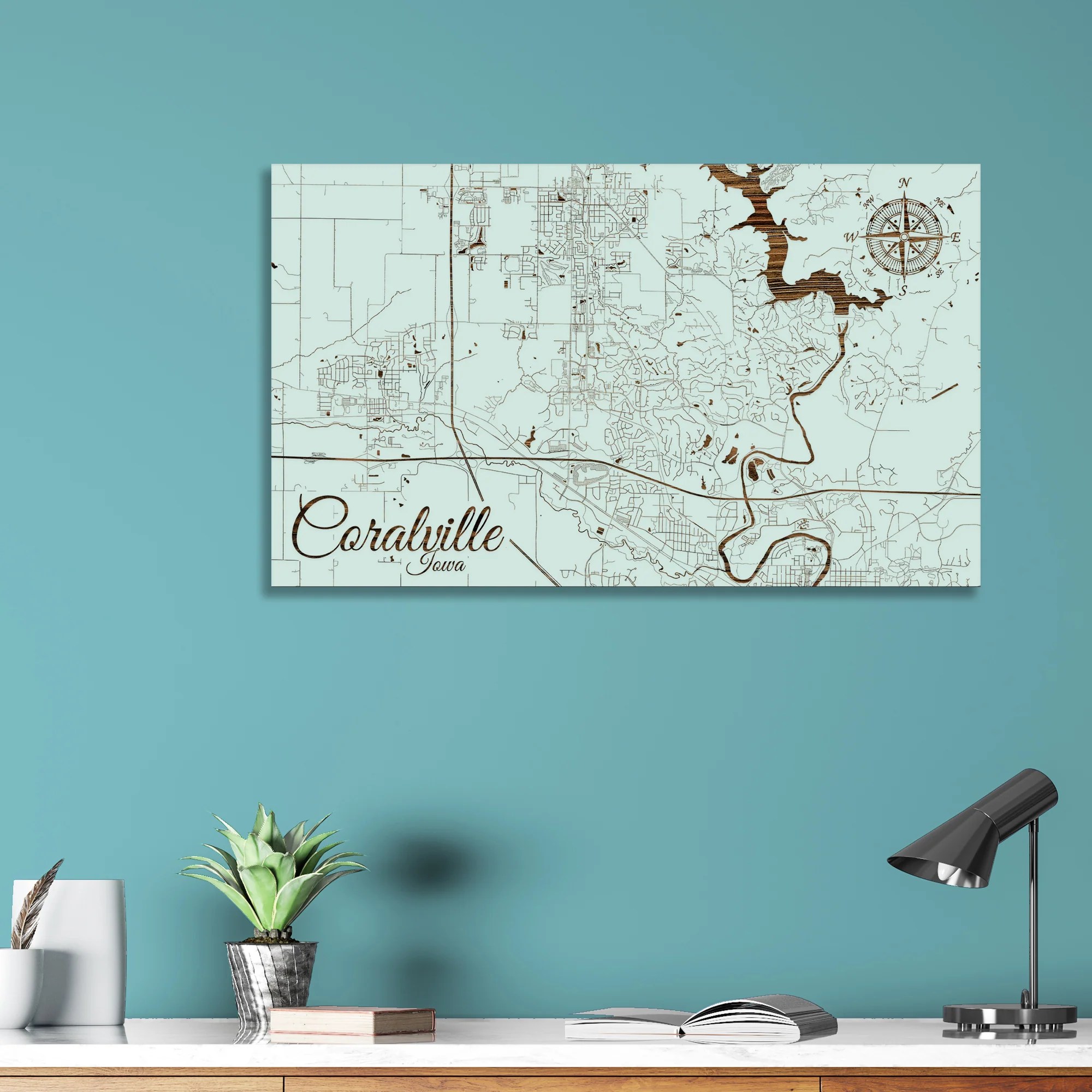 Coralville Iowa Street Map IA040 