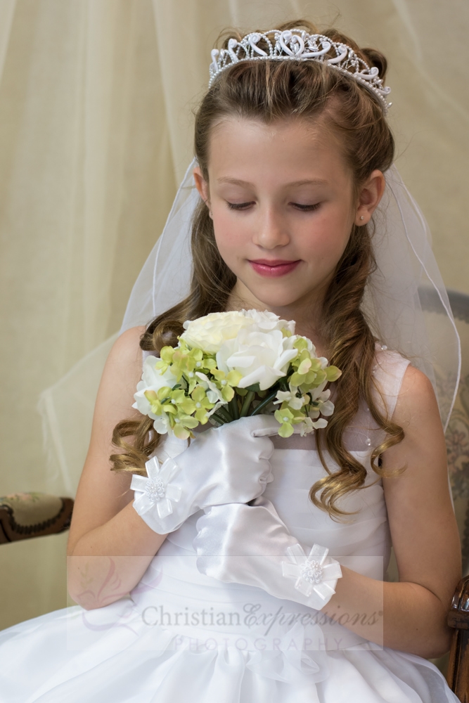 First Communion Wreath Veil V828