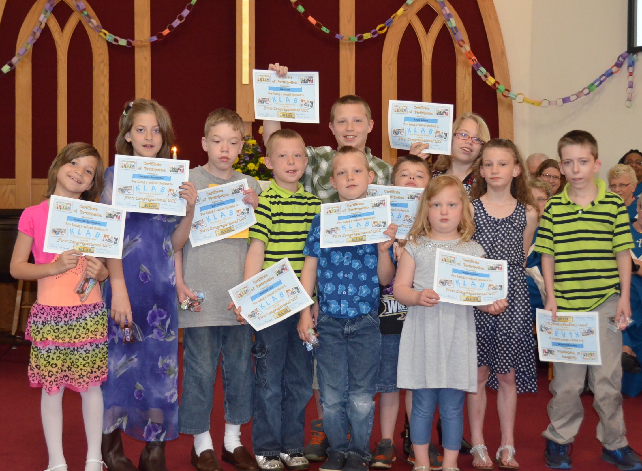 Sunday School Certificates