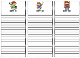 Cute Class Lists/Checklists (Freebie!)