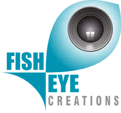 Fish Eye Creations logo - A stylized fisheye lens icon, representing creative corporate video solutions.