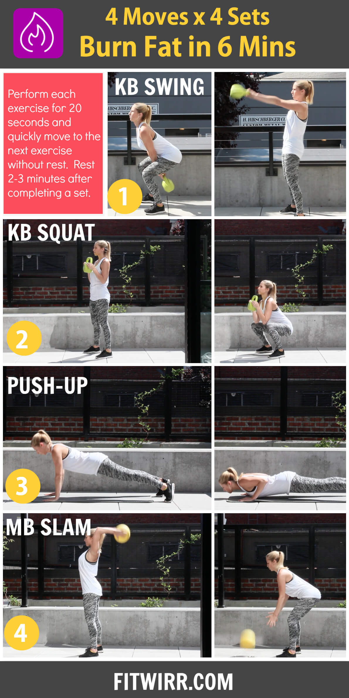 6 minute kettlebell workout for weight loss fitwirr