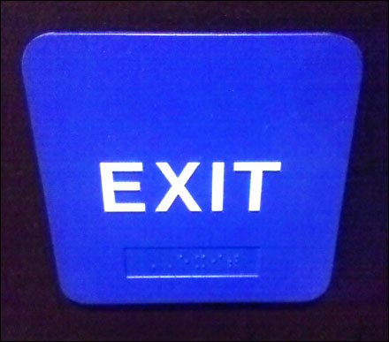 Exit Button Signs