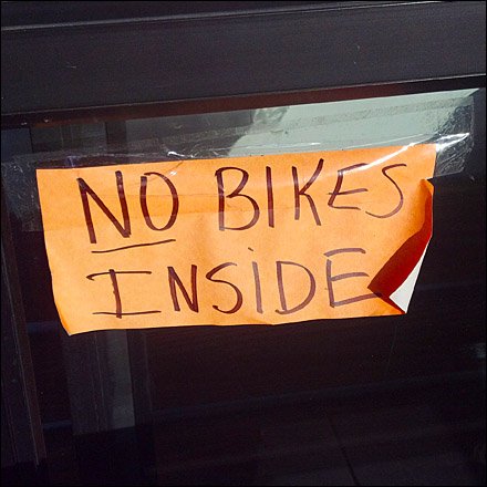 No Bikes Inside Store Main
