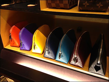 Louis Vuitton Color Clutch Merchandising Array Choices